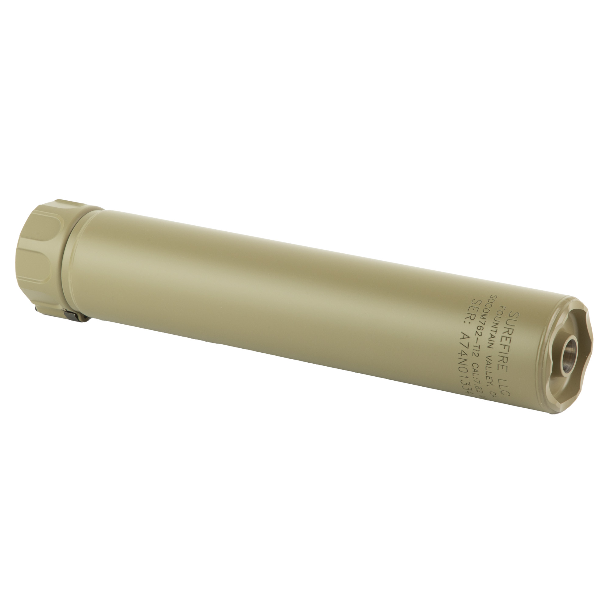 SureFire SOCOM762-Ti2 Suppressor – 7.62mm, Titanium, SOCOM Fast-Attach, 7.9", 11 oz, Dark Earth - Image 3