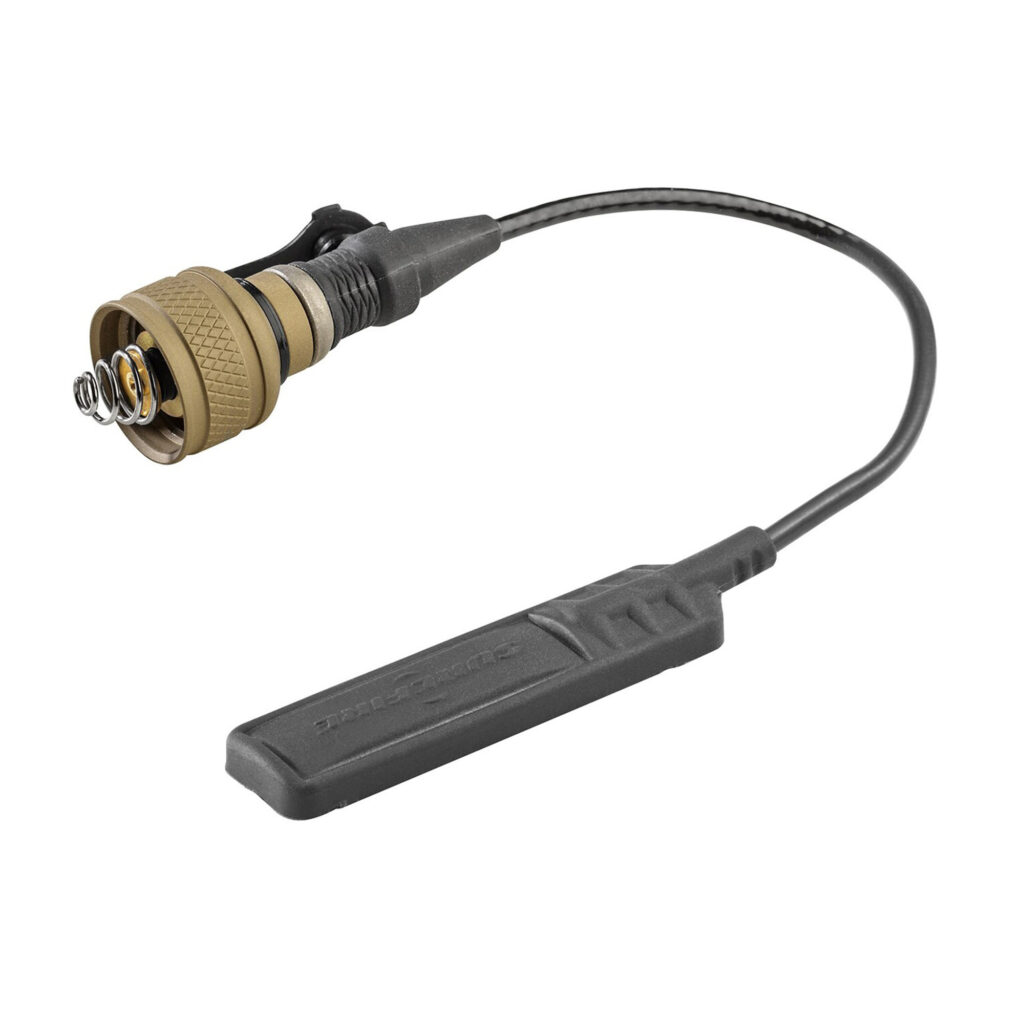 SureFire UE07 Scout Light Rear Cap Assembly with ST07 7″ Remote Switch, Tan