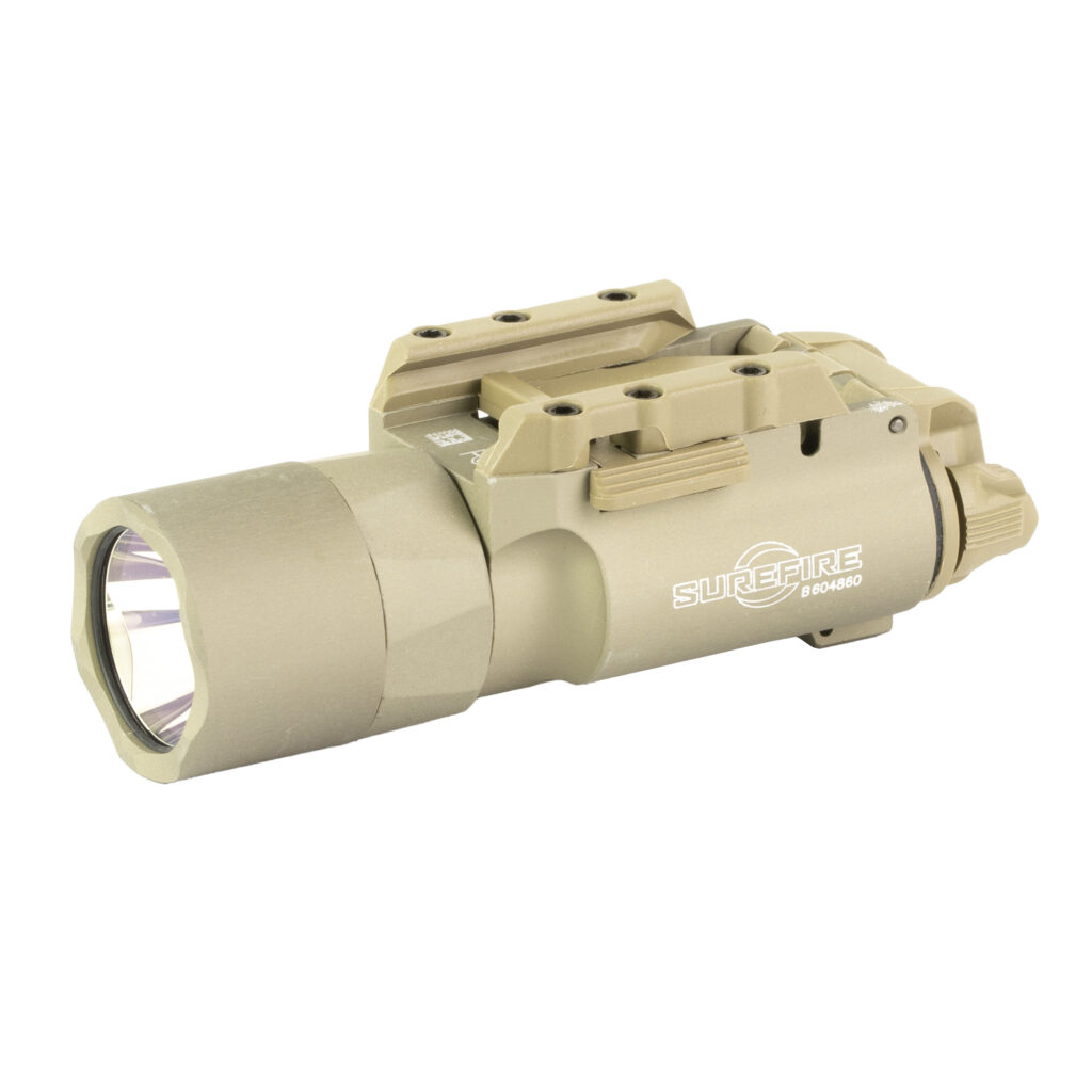 SureFire X300 Turbo WeaponLight – 650 Lumens, 66,000 cd, Rail-Lock Lever Latch, Tan