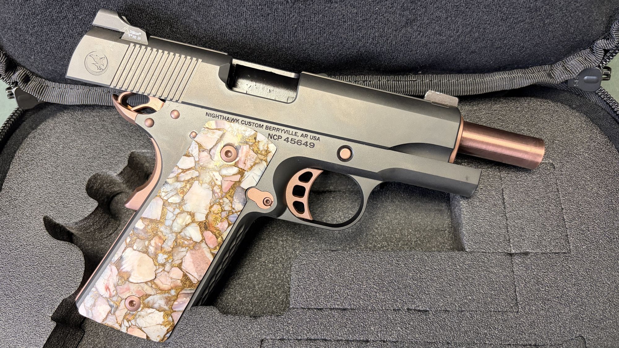 Nighthawk Custom Lady Hawk 1911 9mm Unfired Open Box with Soft Case