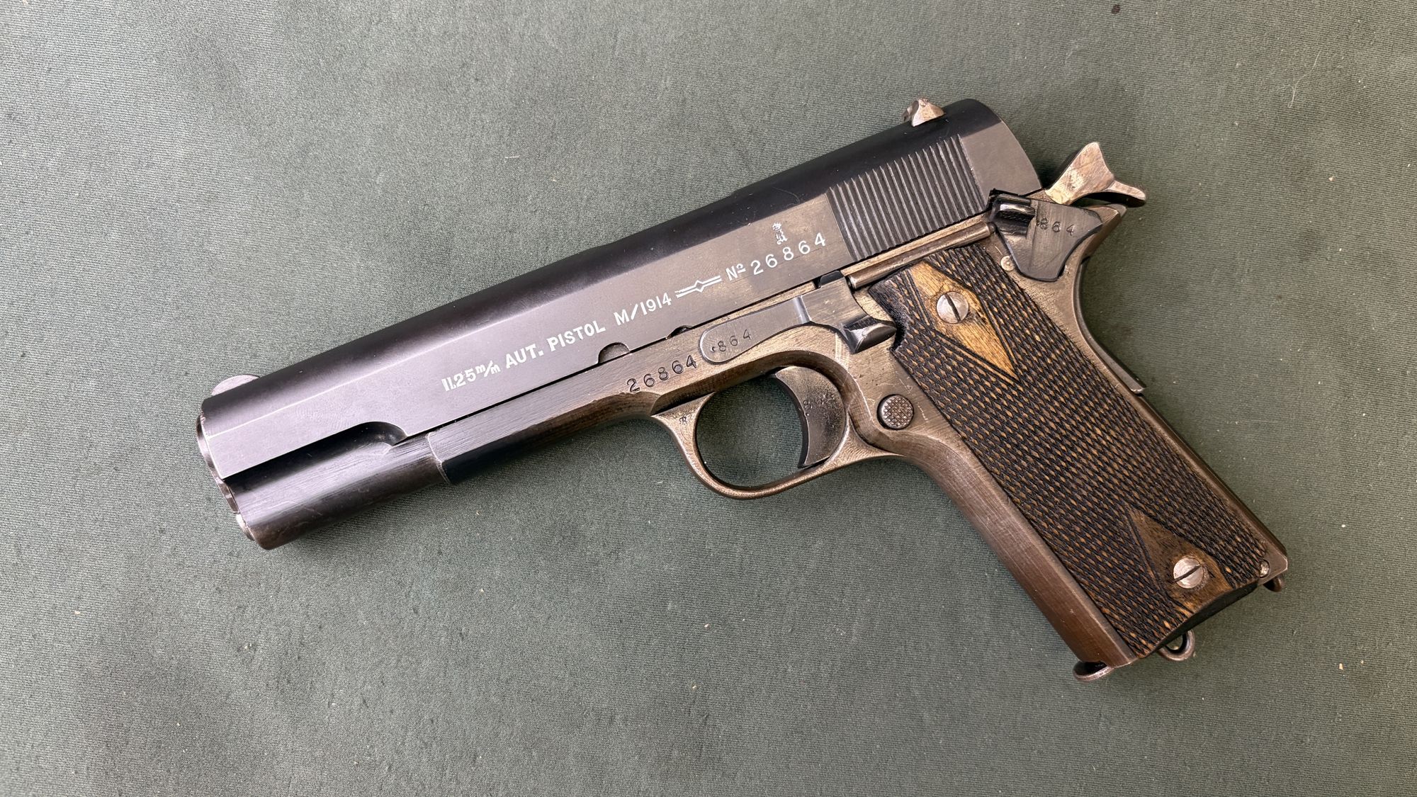 1942 Kongsberg M/1914 .45 ACP Matching with Signed Factory Archive Letter