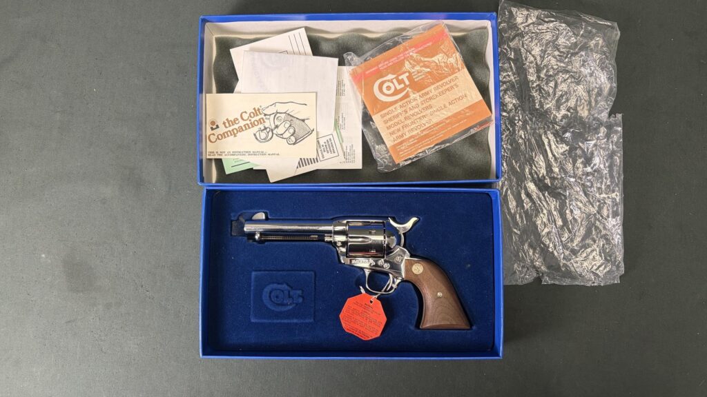 1992 Colt SAA 3rd Gen .45 Colt 5.5 Inch Nickel Unfired in Factory Box