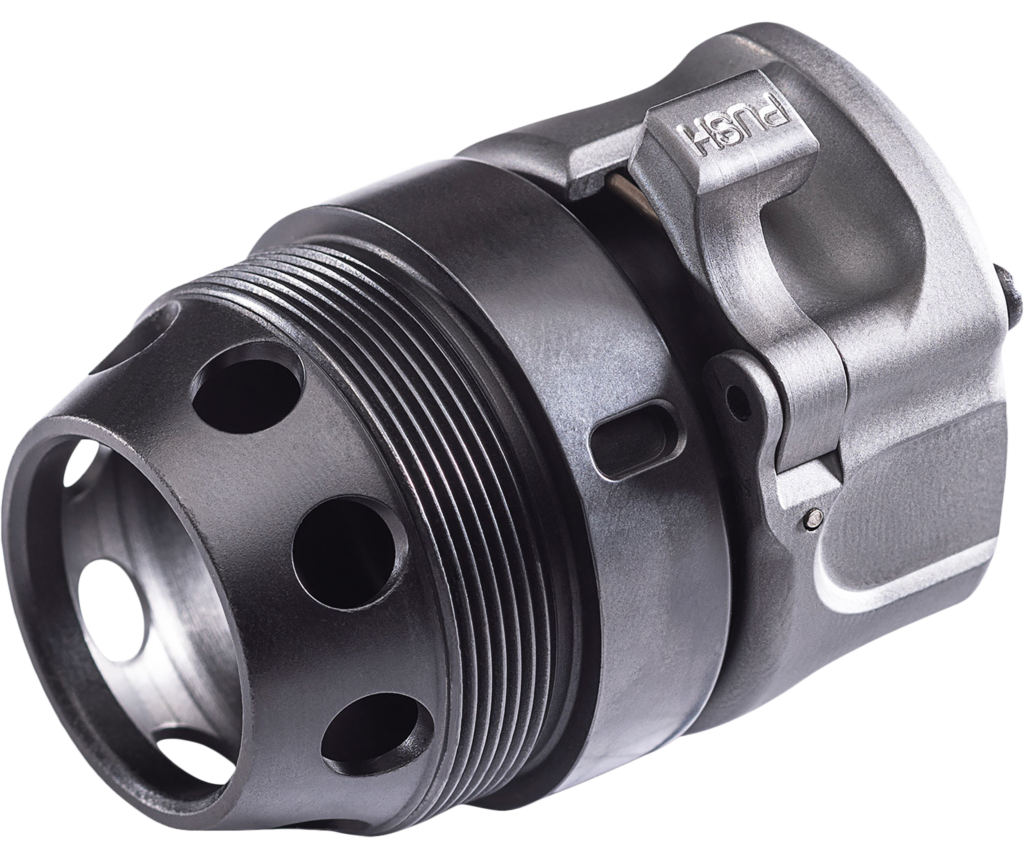 SureFire Fast-Attach HUB Suppressor Adapter – 5.56 NATO, 1.375×24, SOCOM Fast-Attach, Black