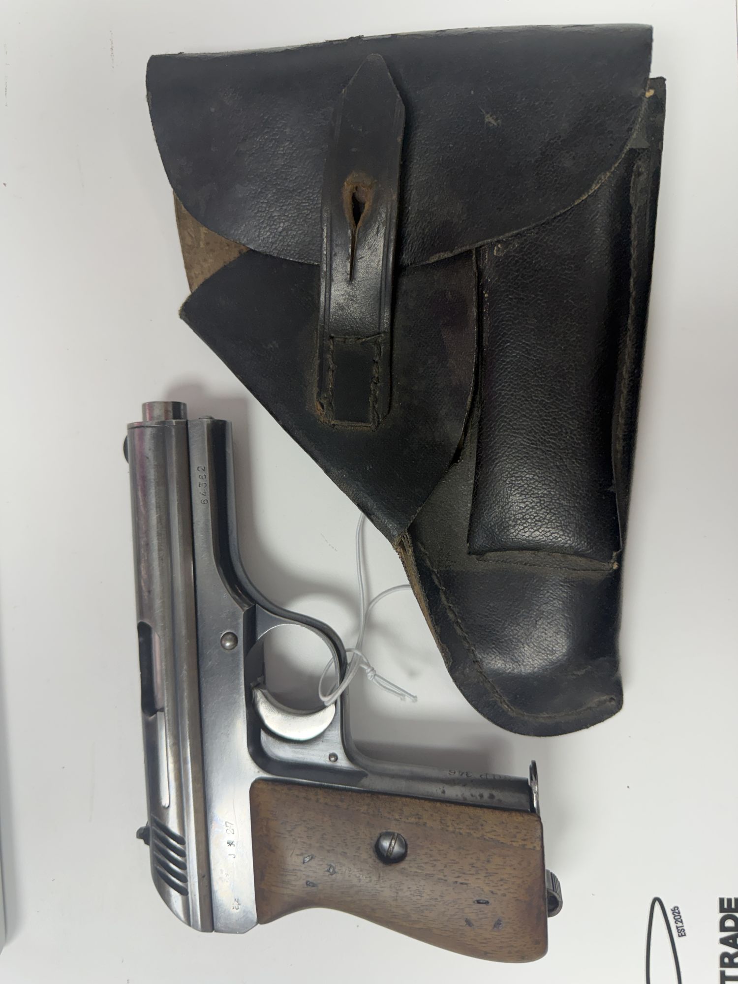 1927 Czechoslovak CZ vz. 24 Pistol .380 ACP All Matching Unit Marked with Holster - Image 2