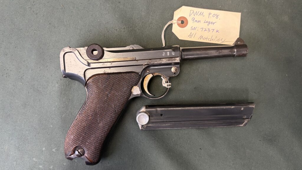 1911 DWM Luger P08 9mm German Army Accepted, Matching