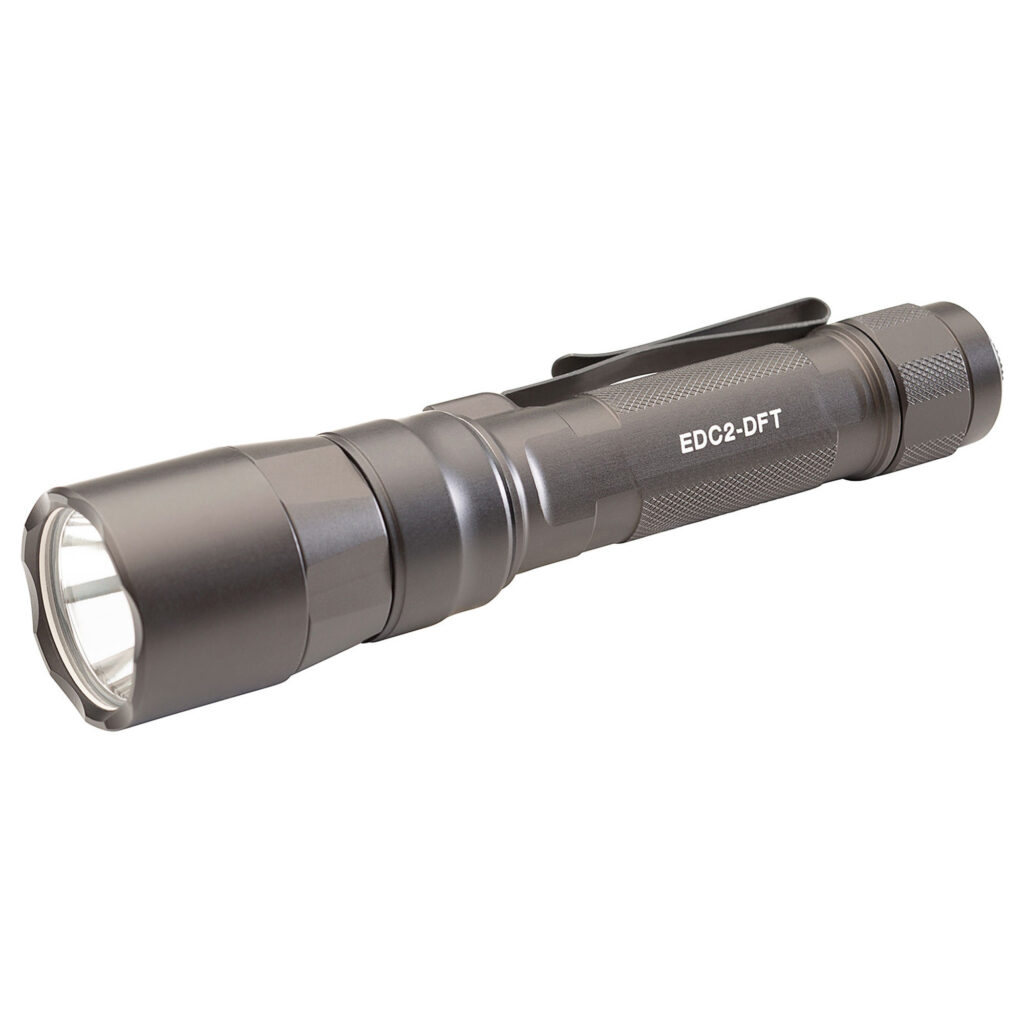 SureFire EDC2-DFT Dual Fuel Flashlight – 700 Lumens, Gray